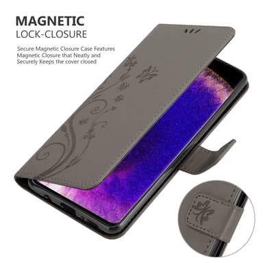 Oppo FIND X5 PRO Suojakuori Lompakkokotelo (harmaa)