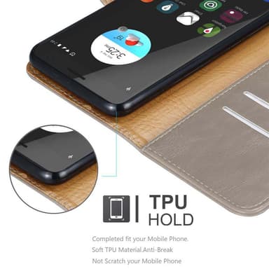 ZTE Blade V7 Suojakuori Lompakkokotelo (Ruskea)