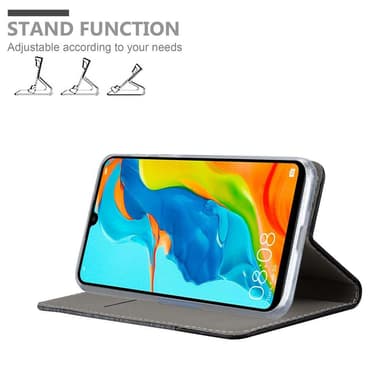 Huawei P30 LITE Suojakuori Lompakkokotelo (harmaa)