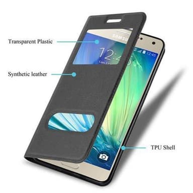 Lompakkokotelo Samsung Galaxy A3 2015 Case (Musta)