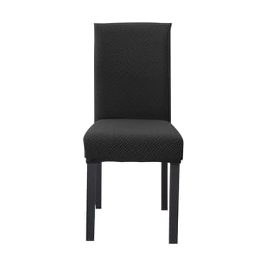 2x Tuolinpäälliset Tuolien suojus (kuvioitu musta)