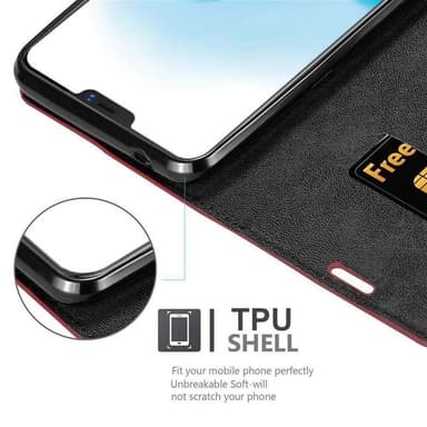 Vivo X21 Suojakuori Lompakkokotelo (Punainen)