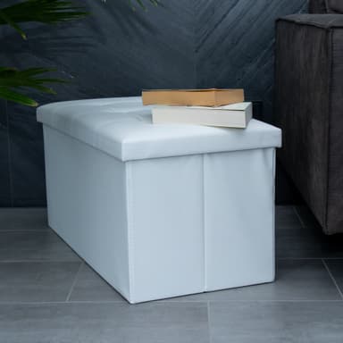 Taitettava penkki 78x38x38 Jakkara (valkoinen)