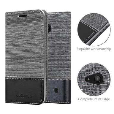 Nokia Lumia 550 Suojakuori Lompakkokotelo (harmaa)
