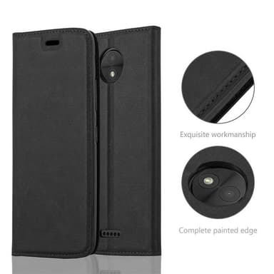 Motorola MOTO C Suojakuori Lompakkokotelo (Musta)