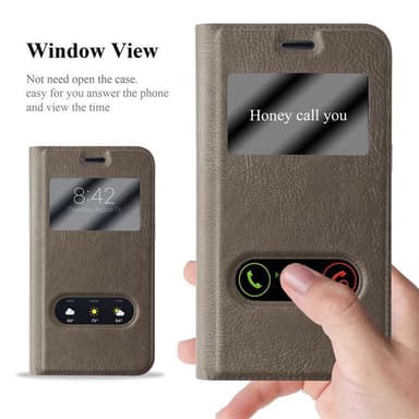 Lompakkokotelo Samsung Galaxy J1 2015 Case (Ruskea)