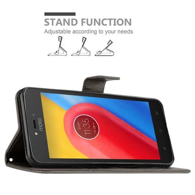 Motorola MOTO C Suojakuori Lompakkokotelo (harmaa)