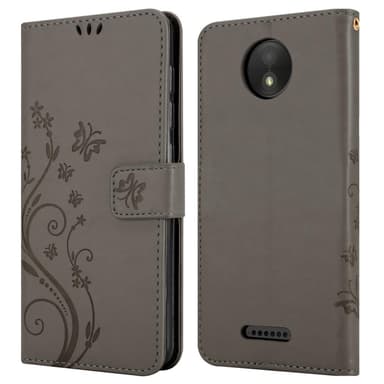 Motorola MOTO C Suojakuori Lompakkokotelo (harmaa)