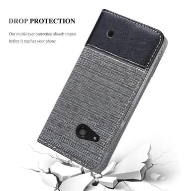 Nokia Lumia 550 Suojakuori Lompakkokotelo (harmaa)