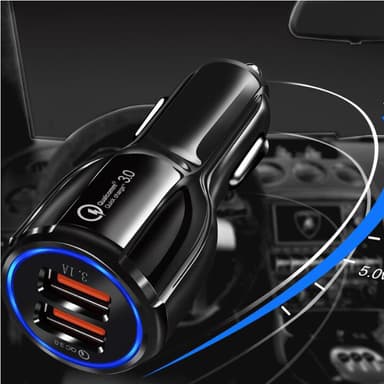Biladdare 2-porttinen kaksois-USB-lataussovitin 3.0