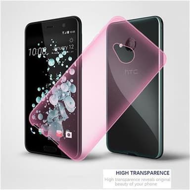 HTC U PLAY Suojakuori Kotelo (Vaaleanpunainen)
