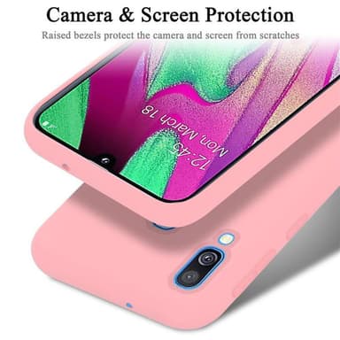 Samsung Galaxy A40 Suojakuori Kotelo (Vaaleanpunainen)