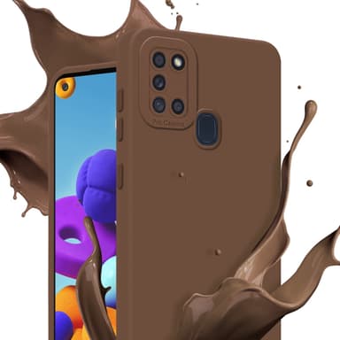 Samsung Galaxy A21s Suojakuori Kotelo (Ruskea)