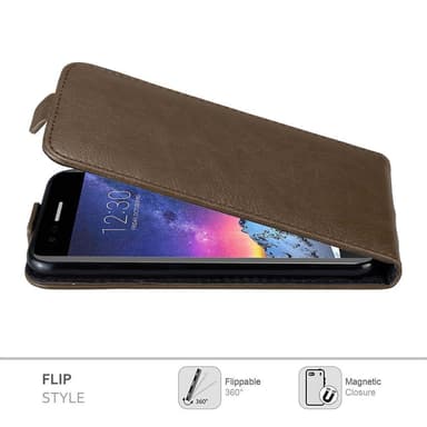 LG K8 2017 Suojakuori Lompakkokotelo (Ruskea)