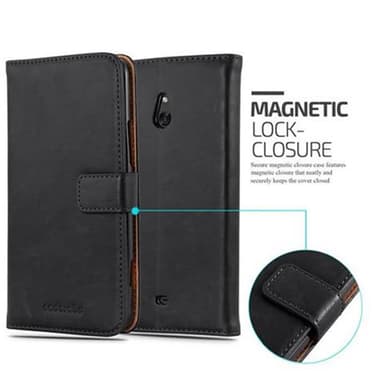 Nokia Lumia 1320 Suojakuori Lompakkokotelo (Musta)
