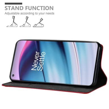 OnePlus Nord CE 5G Suojakuori Lompakkokotelo (Punainen)