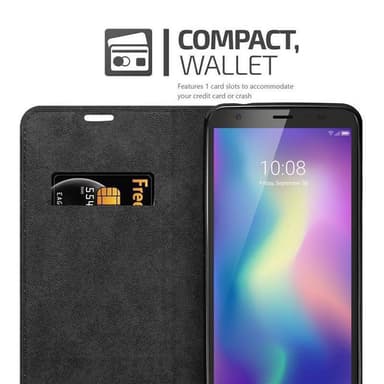 ZTE Blade A5 2019 Suojakuori Lompakkokotelo (Musta)