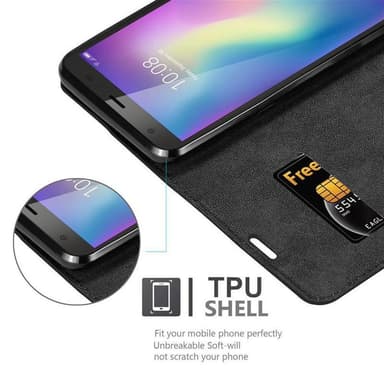 ZTE Blade A5 2019 Suojakuori Lompakkokotelo (Musta)