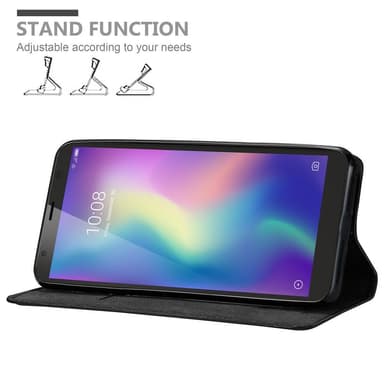 ZTE Blade A5 2019 Suojakuori Lompakkokotelo (Musta)