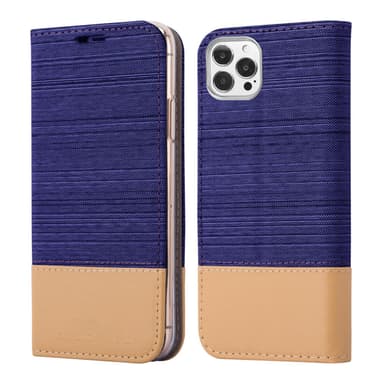 iPhone 13 PRO MAX Suojakuori Lompakkokotelo (Sininen)