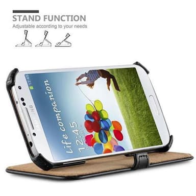 Samsung Galaxy S4 Suojakuori Lompakkokotelo (Musta)
