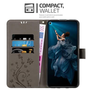 Honor 20 PRO Suojakuori Lompakkokotelo (harmaa)