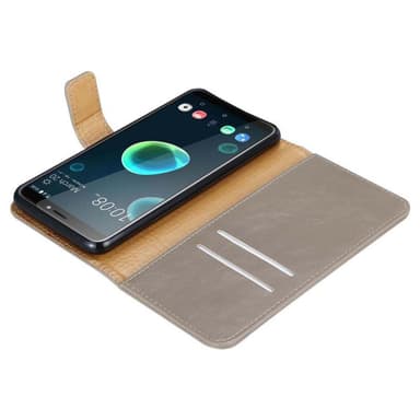 HTC Desire 12 PLUS Suojakuori Lompakkokotelo (Ruskea)