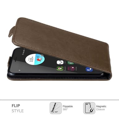 ZTE Blade V7 Suojakuori Lompakkokotelo (Ruskea)