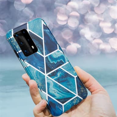 Huawei P40 Suojakuori Lompakkokotelo (Sininen)