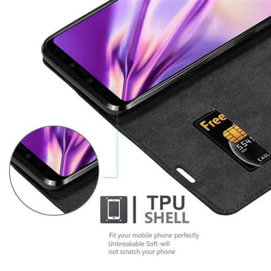 Google PIXEL 4 Suojakuori Lompakkokotelo (Musta)