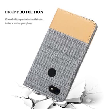 Google PIXEL 3 XL Suojakuori Lompakkokotelo (harmaa)