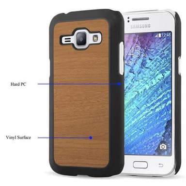 Samsung Galaxy J1 2015 Suojakuori Kotelo (Ruskea)