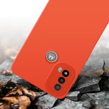Motorola MOTO E20 Suojakuori Kotelo (Oranssi)