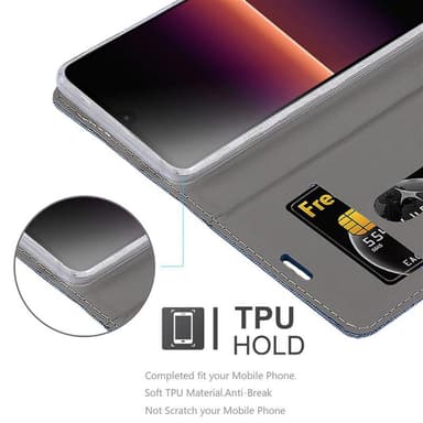 Sony Xperia L4 Suojakuori Lompakkokotelo (Sininen)