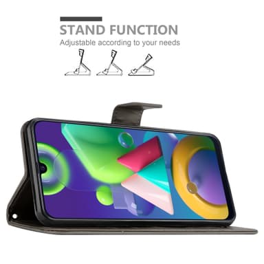 Samsung Galaxy M31 Suojakuori Lompakkokotelo (harmaa)