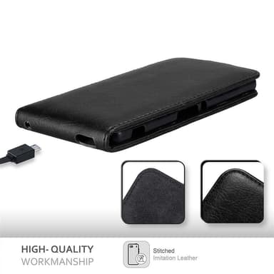 Sony Xperia M4 AQUA Suojakuori Lompakkokotelo (Musta)