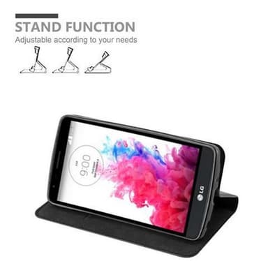 LG G3 STYLUS Suojakuori Lompakkokotelo (Musta)