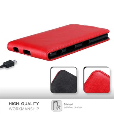 Sony Xperia Z5 Suojakuori Lompakkokotelo (Punainen)