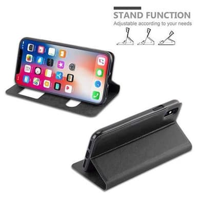 Lompakkokotelo iPhone X / XS Case (Musta)