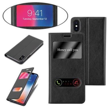 Lompakkokotelo iPhone X / XS Case (Musta)