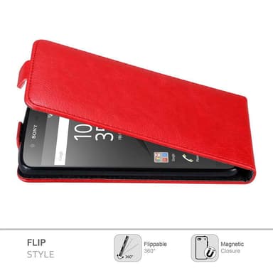Sony Xperia Z5 Suojakuori Lompakkokotelo (Punainen)