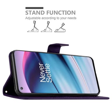 OnePlus Nord CE 5G Suojakuori Lompakkokotelo (Violetti)