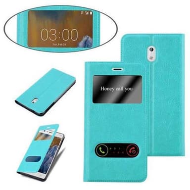 Lompakkokotelo Nokia 3 2017 Case (Turkoosi)