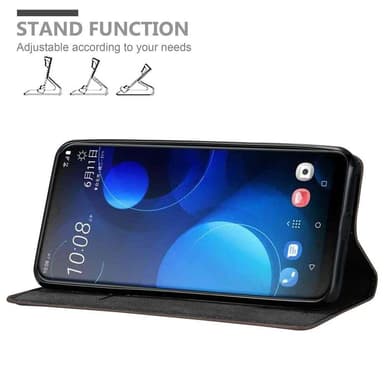 HTC Desire 19 PLUS Suojakuori Lompakkokotelo (Ruskea)