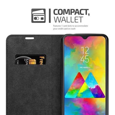 Samsung Galaxy M20 Suojakuori Lompakkokotelo (Ruskea)