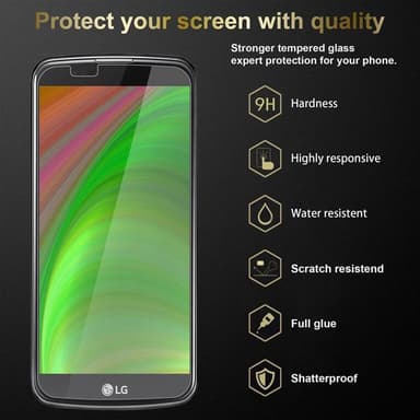 LG K10 2016 3x Suojakalvo Karkaistu lasi Näytönsuoja