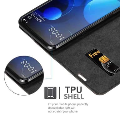 HTC Desire 19 PLUS Suojakuori Lompakkokotelo (Ruskea)
