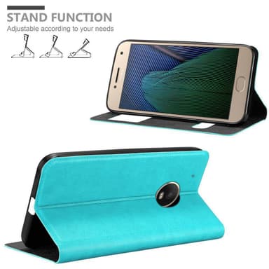 Lompakkokotelo Motorola MOTO G5 PLUS Case (Turkoosi)