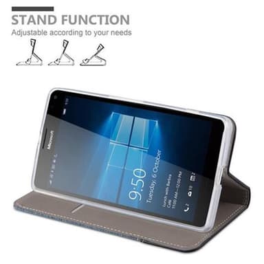 Nokia Lumia 950 XL Suojakuori Lompakkokotelo (Sininen)