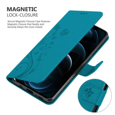 iPhone 13 PRO MAX Suojakuori Lompakkokotelo (Sininen)